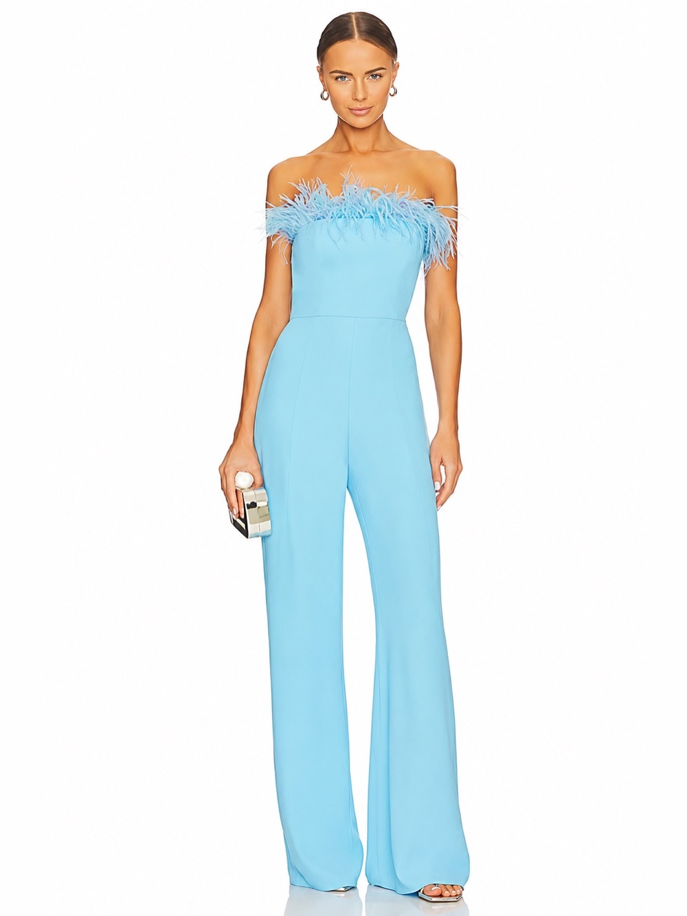 Amanda Uprichard x REVOLVE Amiah Jumpsuit in Pacific/Size Large